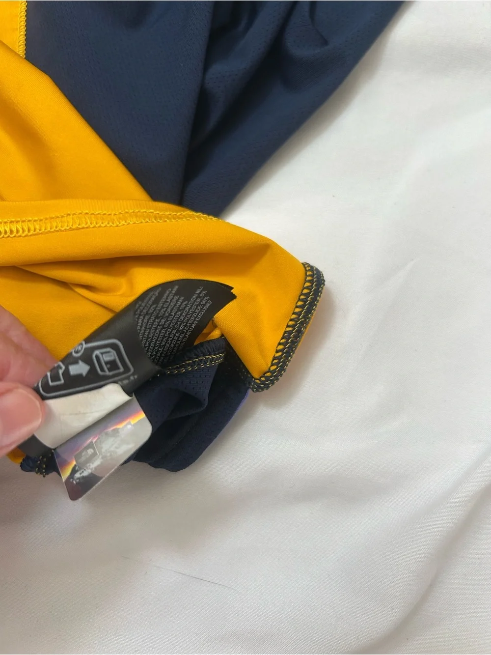 The North Face size tag
